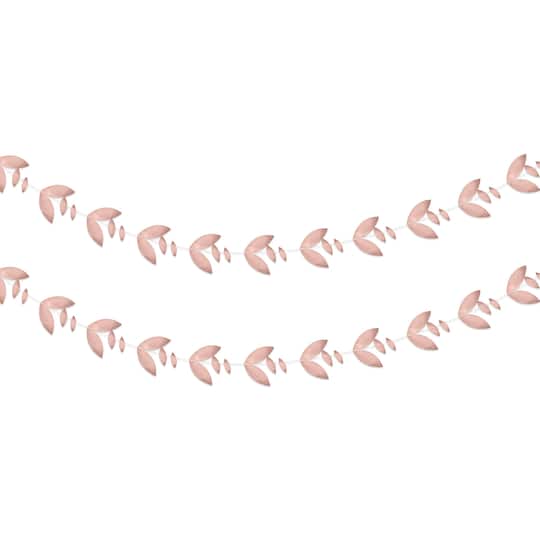 Beistle 11Ft Rose Gold Foil Leaves Garlands, 2ct. | 11 ft | Michaels®